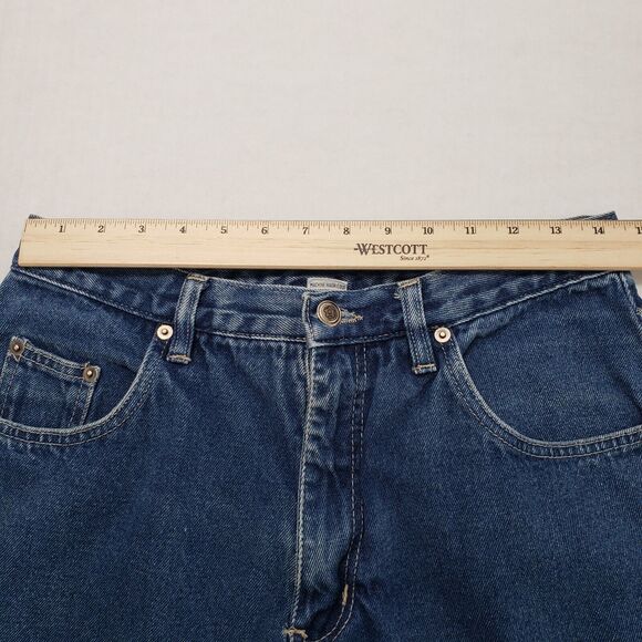 Vintage Adriana Sport Flare Jeans Women 28x30 Blue Fringe High Waisted 80s Boho - Picture 4 of 16